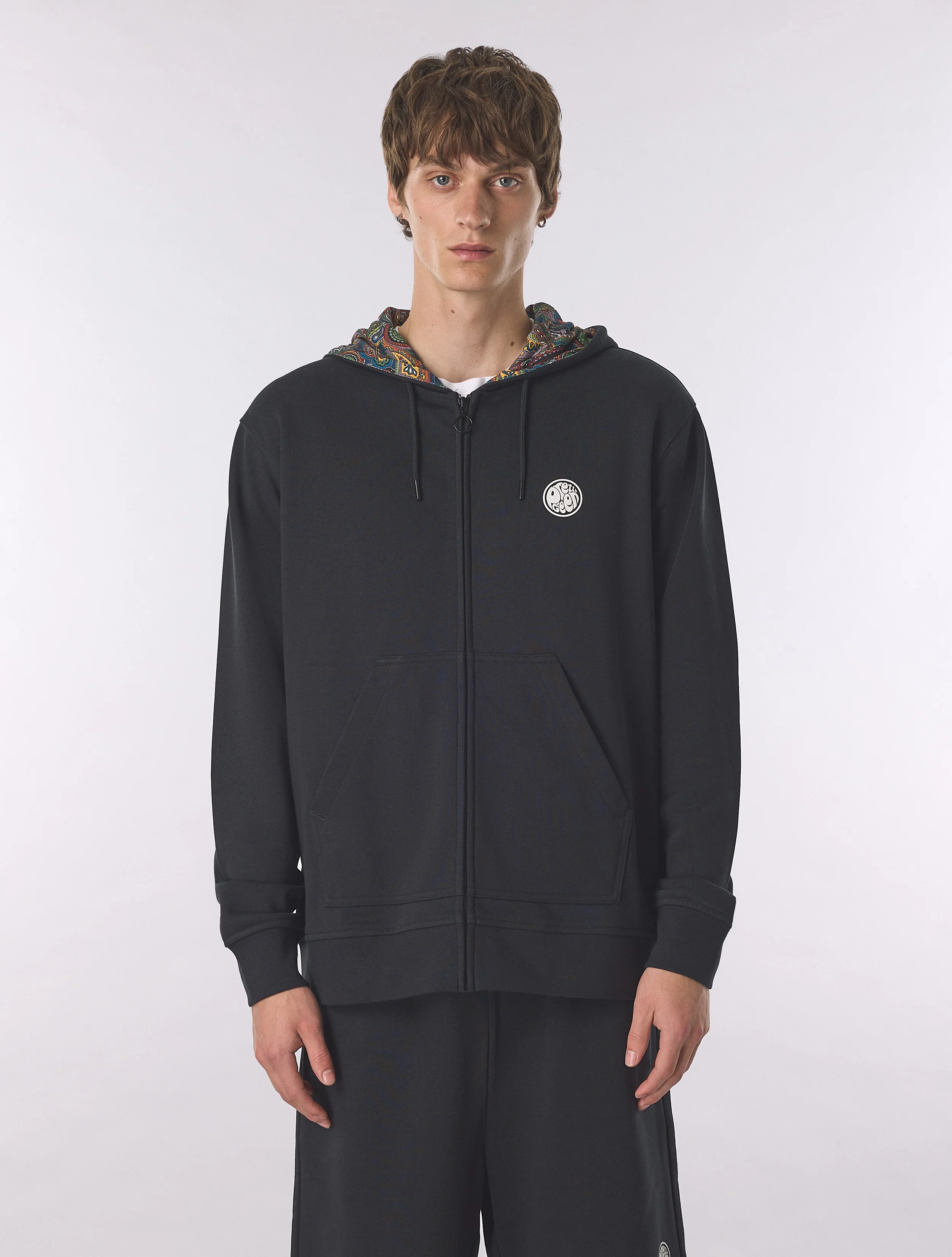Black Lounge Zip Up Hoody - Image 5