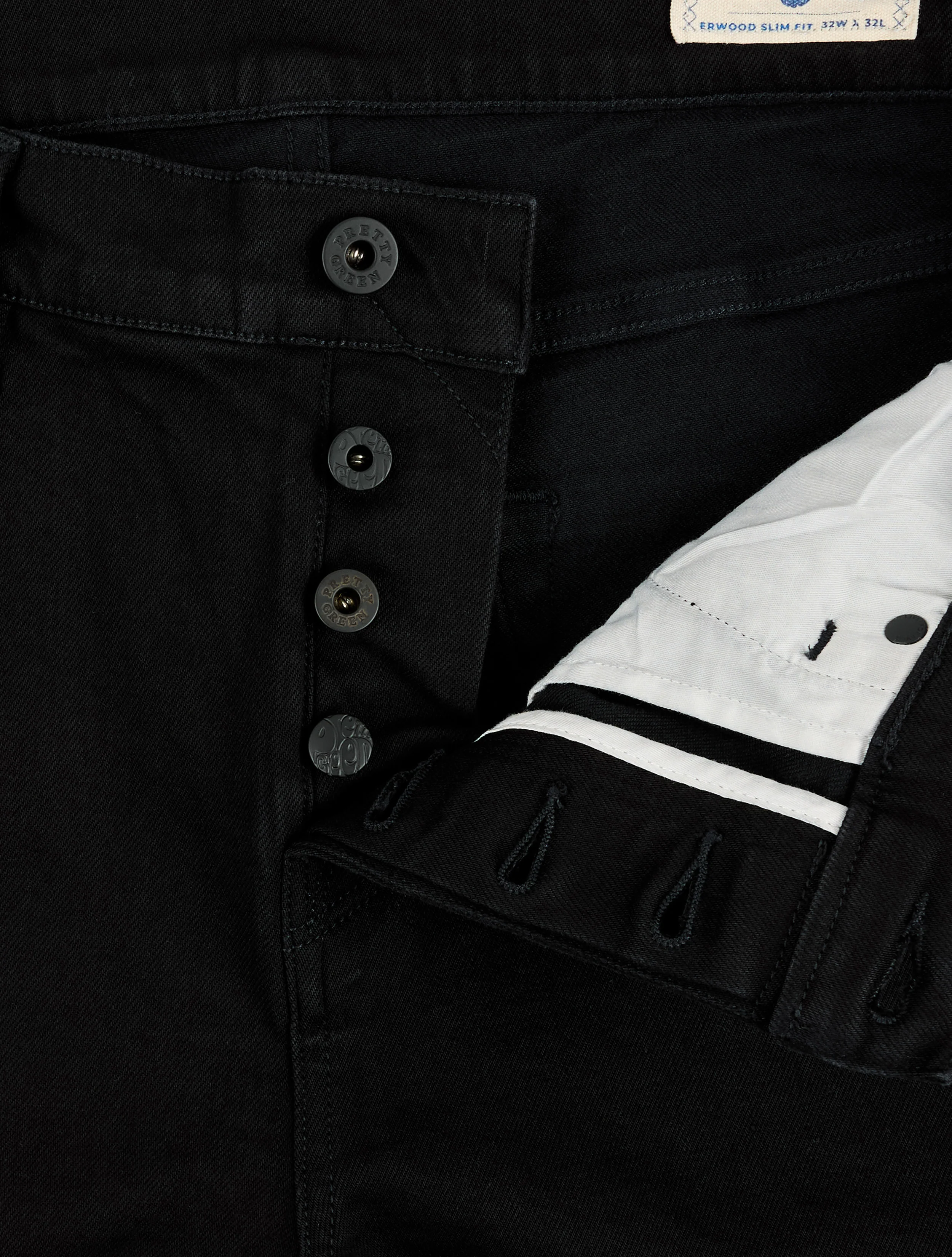 Black Rinse Erwood Slim Fit Jeans - Image 8