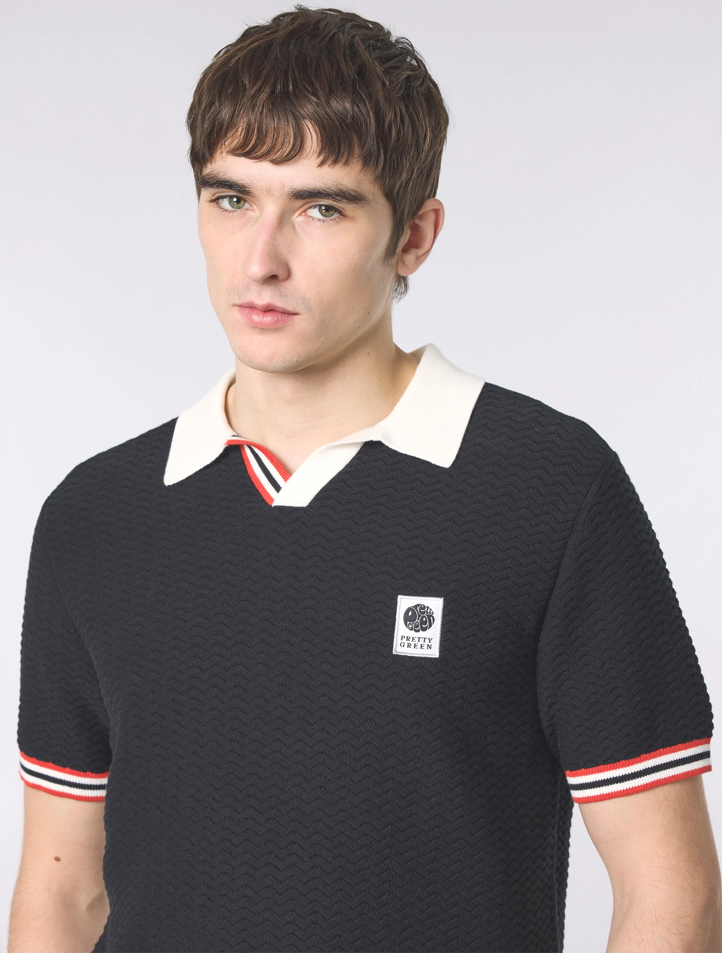 Black Stratosphere Short Sleeve Knit Polo - Image 6