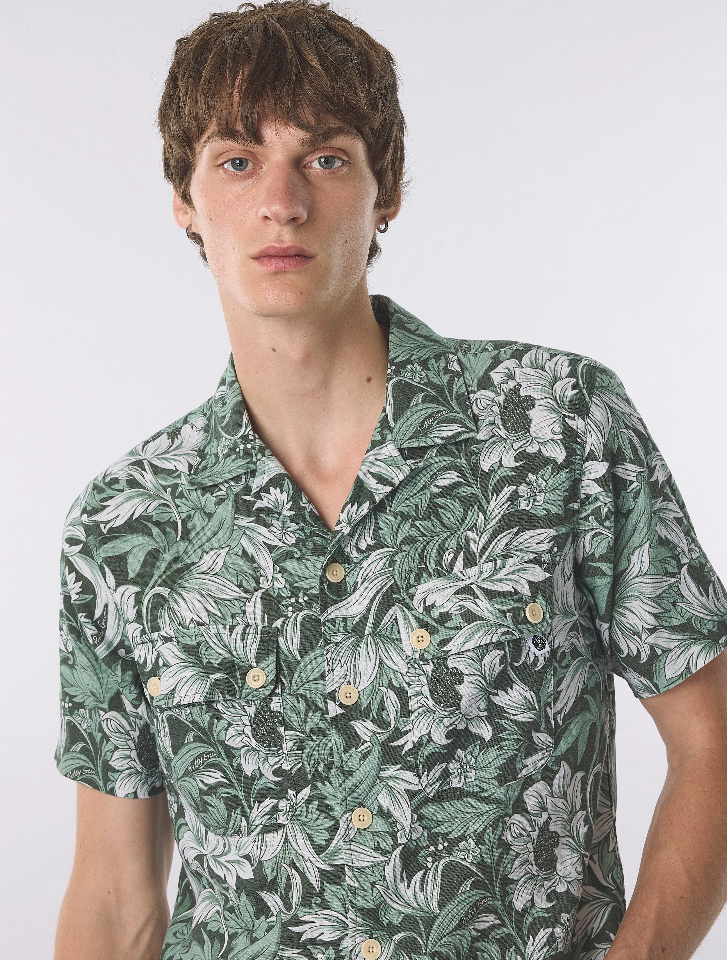 Green Bostall Printed Short Sleeve Shirt - Image 5