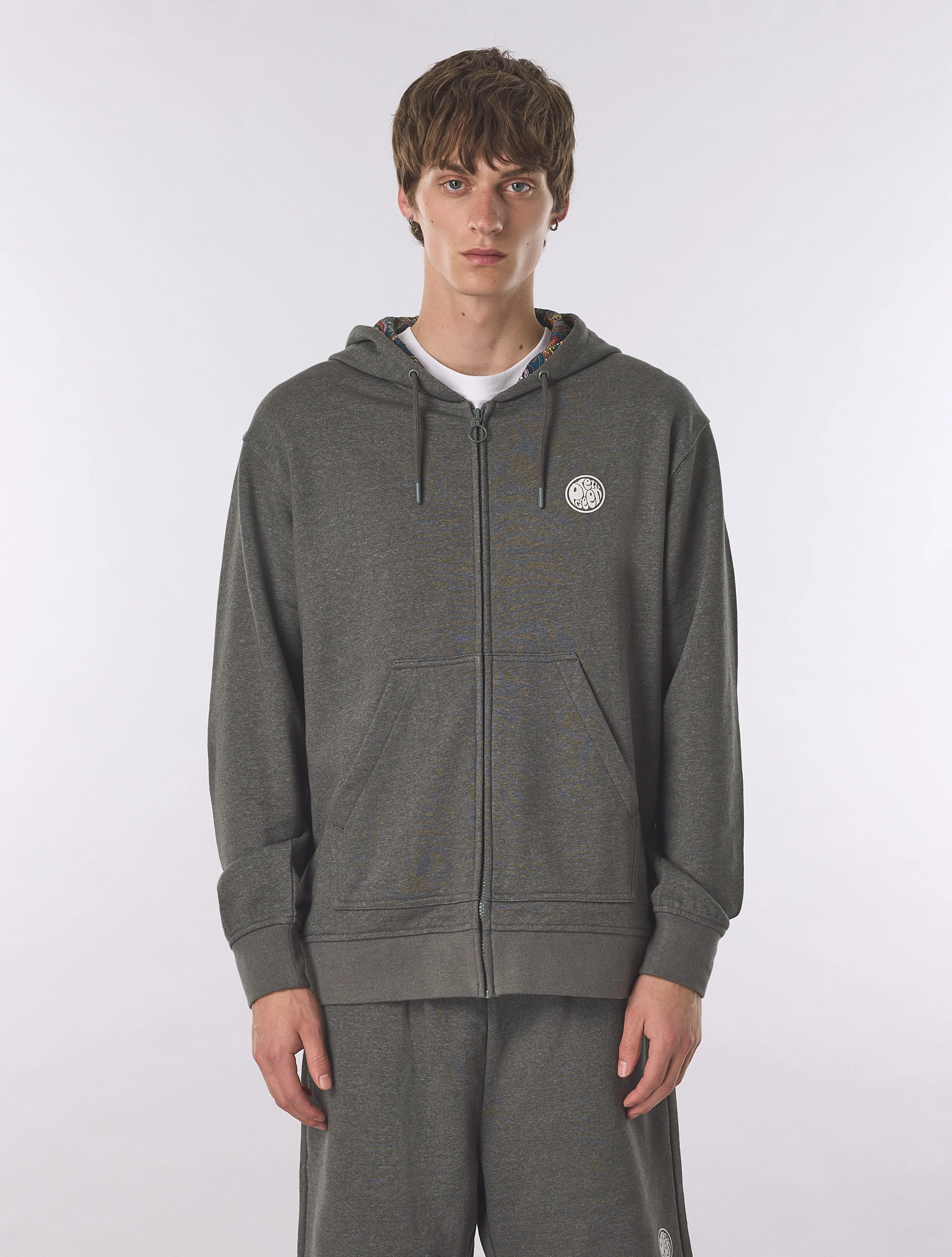 Grey Lounge Zip Up Hoody - Image 6