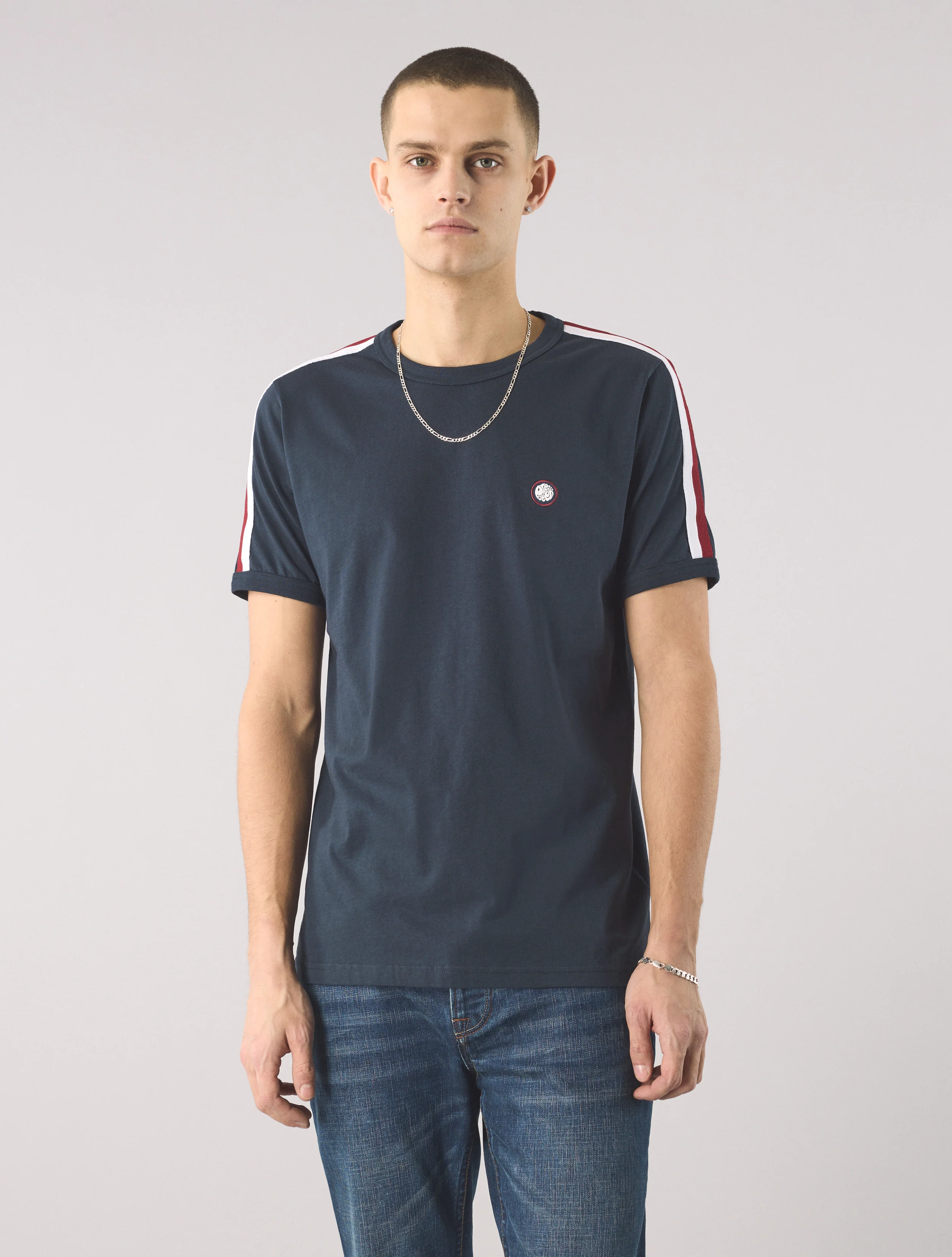 Navy Tilby Tape T-shirt - Image 3