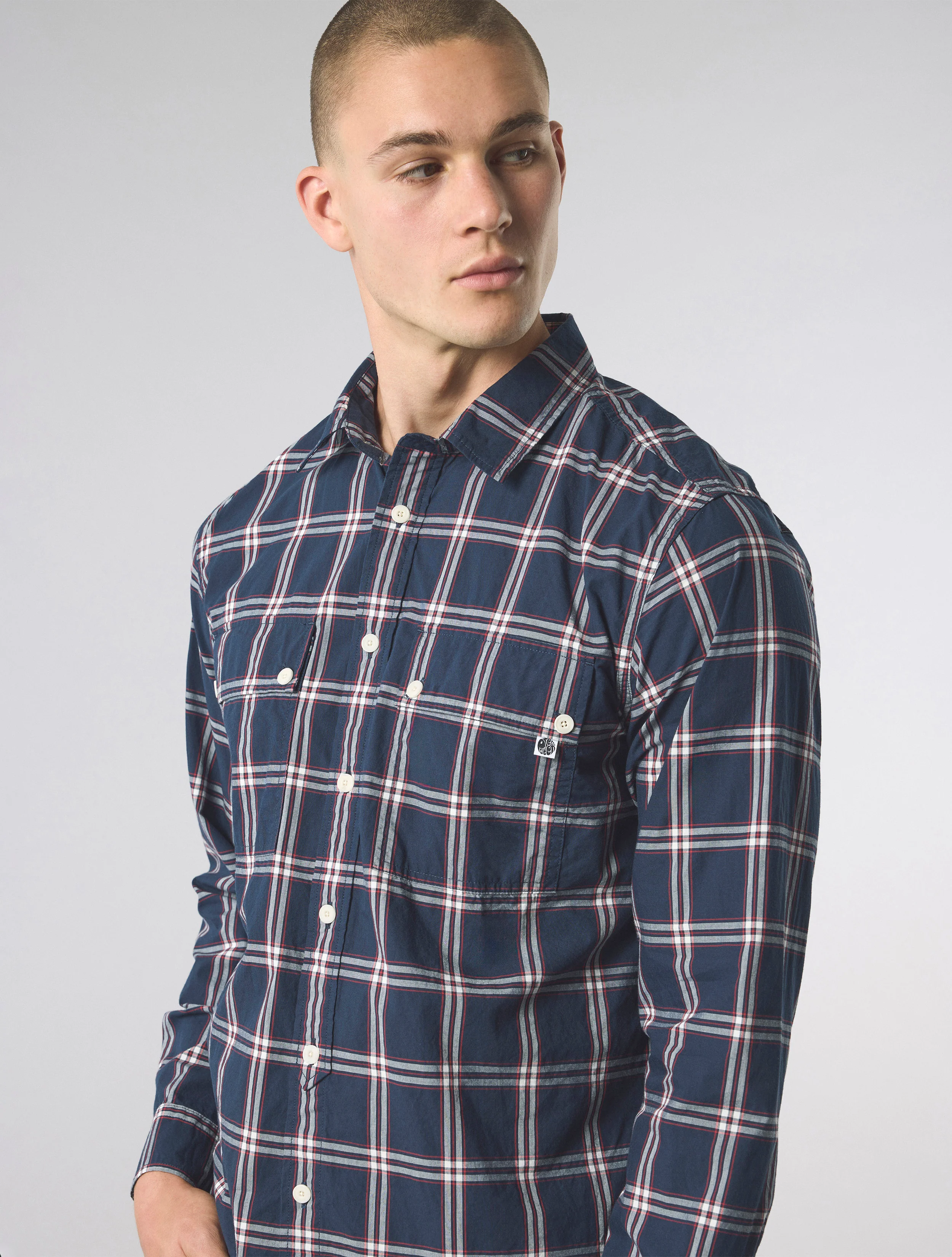 Navy Willowbank Check Shirt - Image 5
