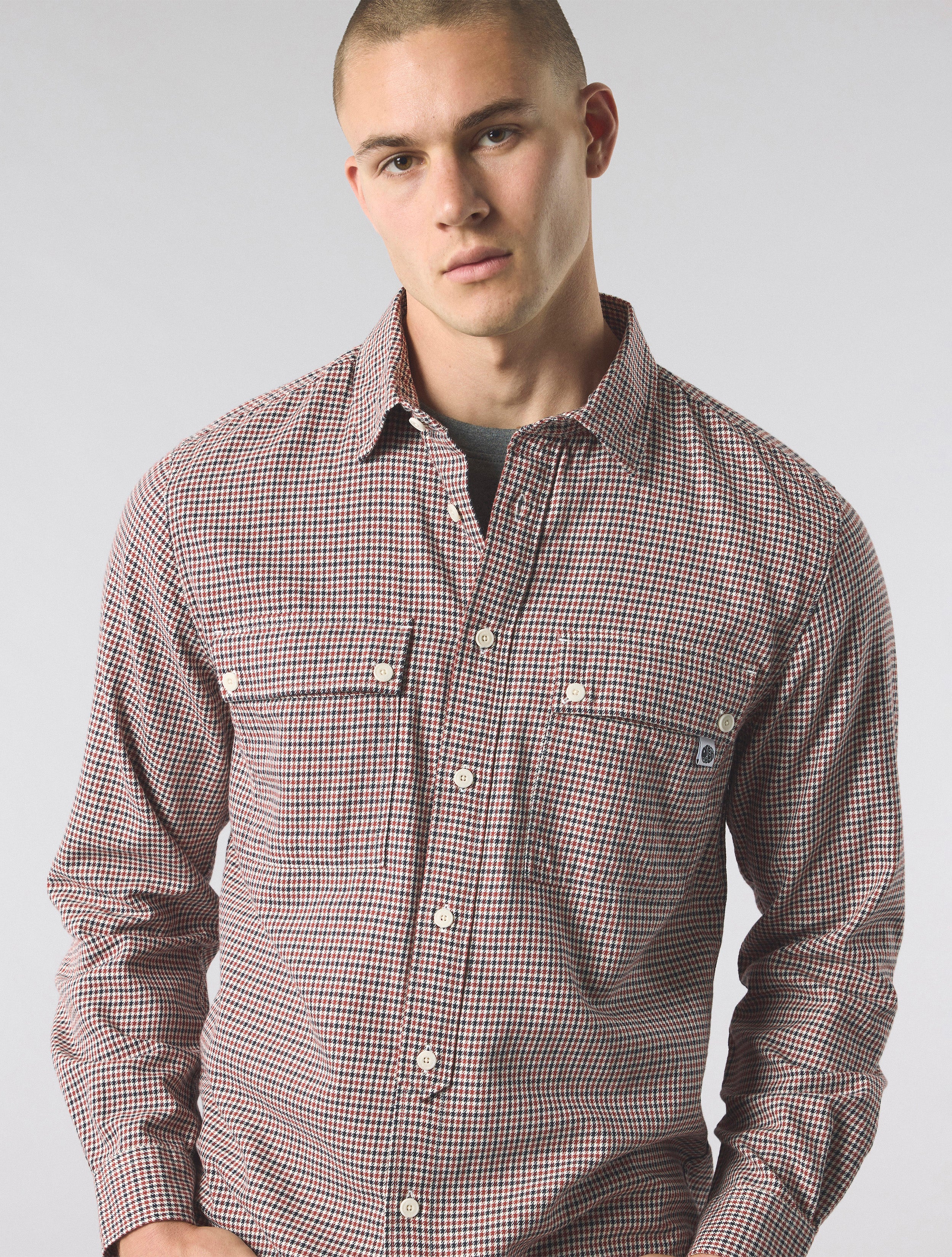 Navy Wykeham Check Shirt - Image 5