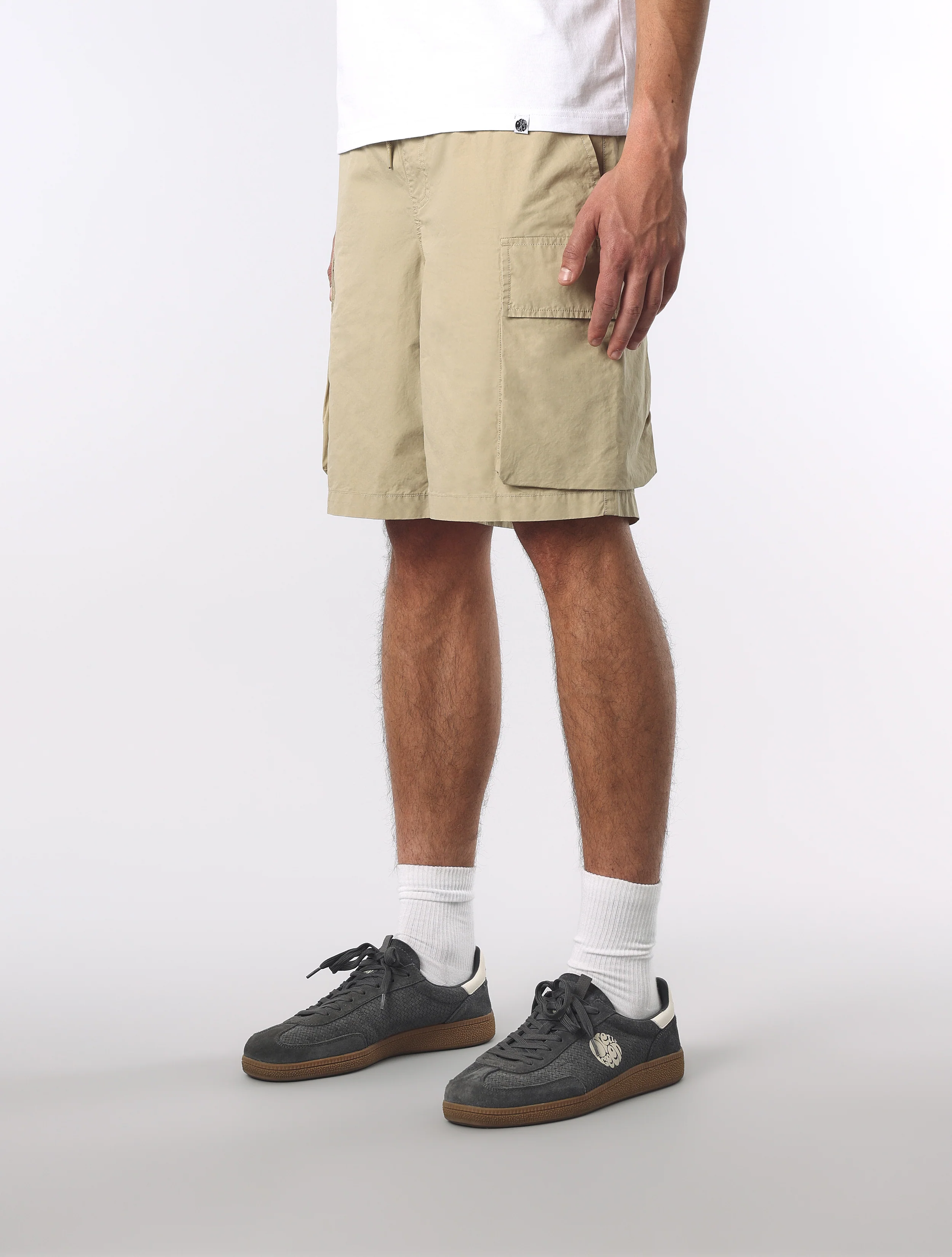 Taupe Stamford Cargo Shorts - Image 4