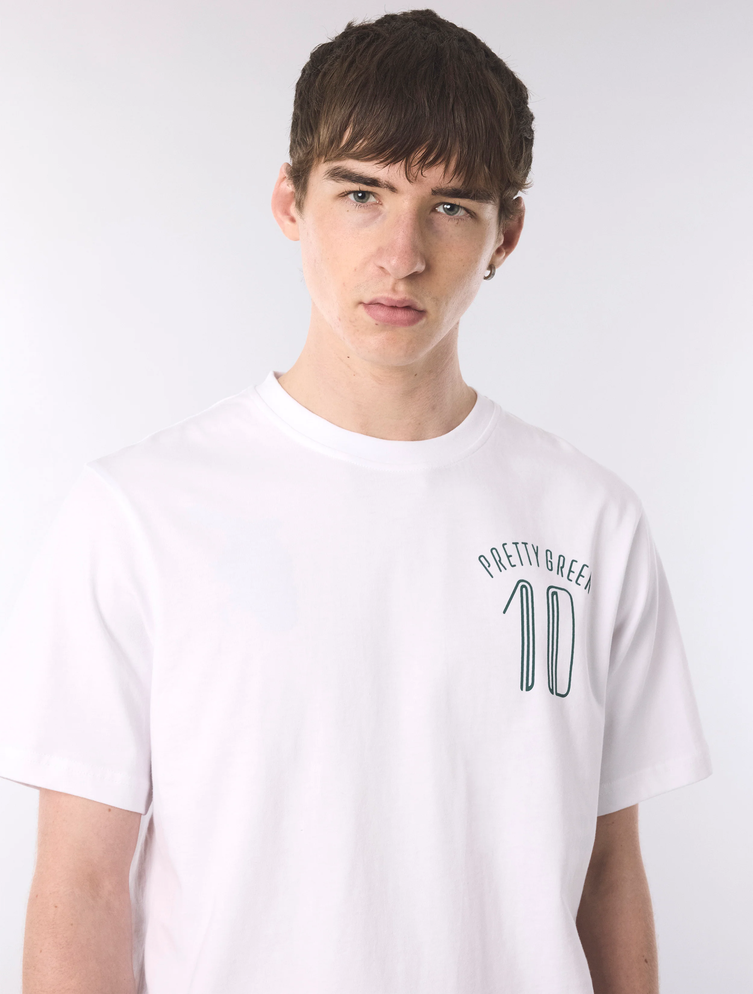 White Outro Football Graphic T-Shirt - Image 6