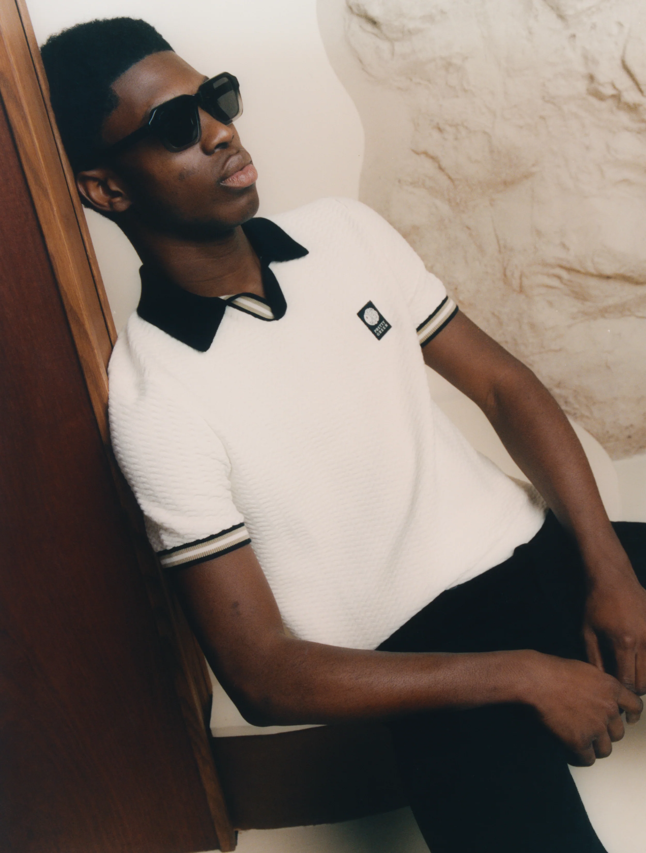 White Stratosphere Short Sleeve Knit Polo - Image 2
